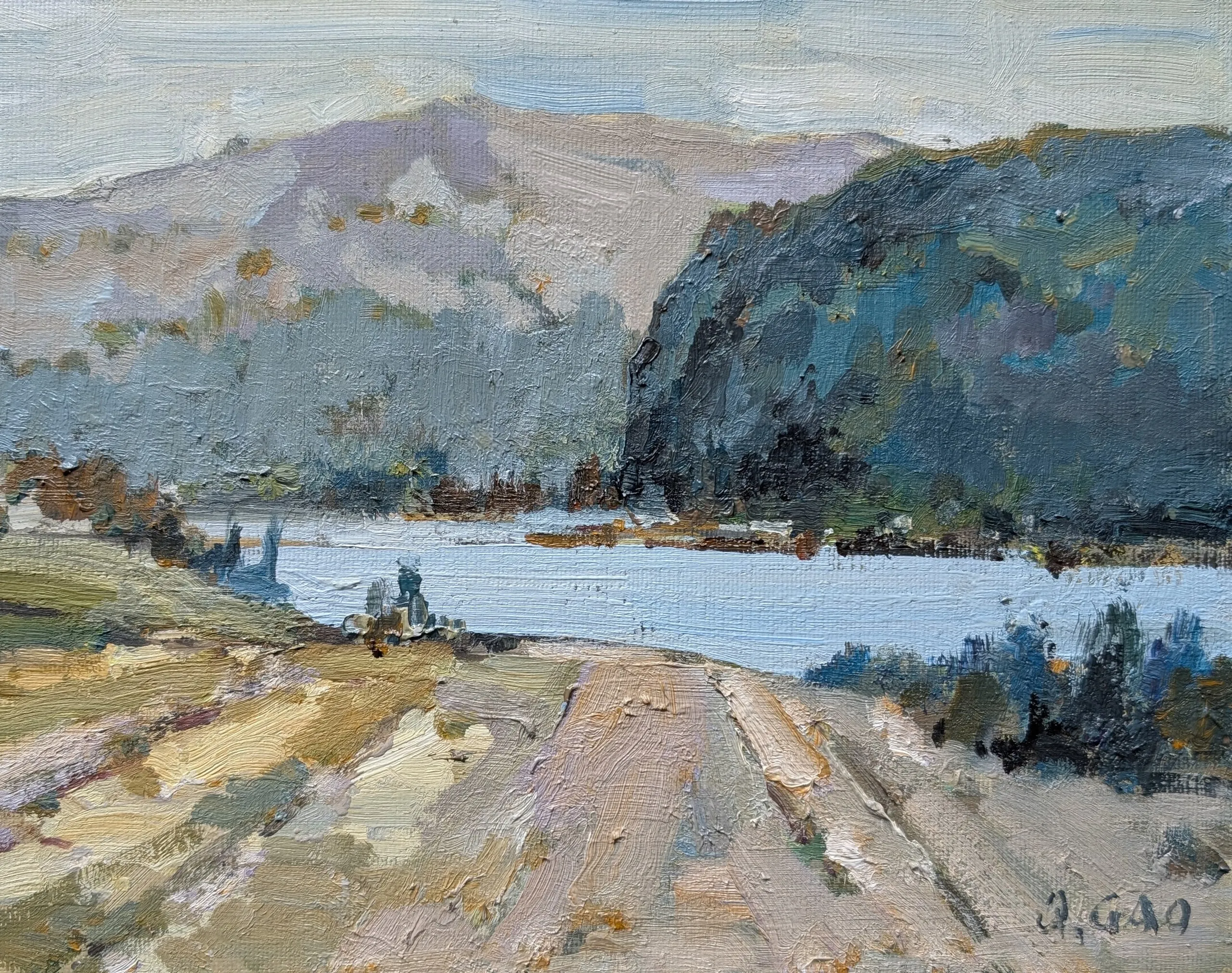 Bayside view — oil painting by Qian Gao