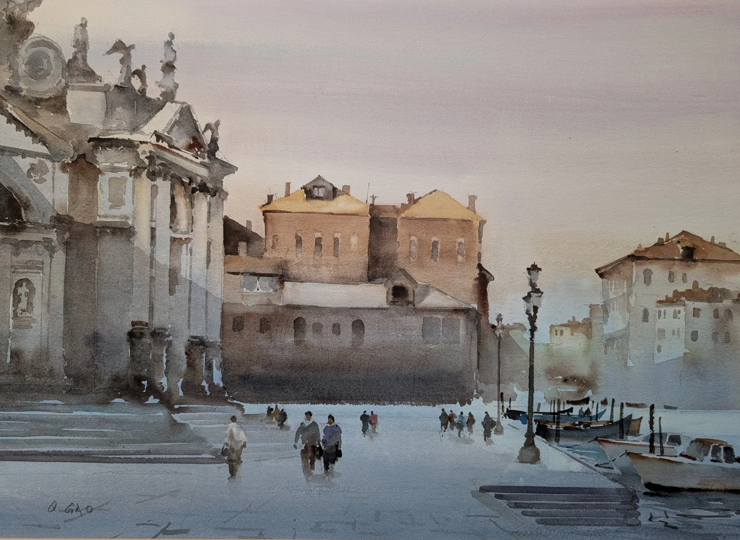 Early birds — watercolor painting by Qian Gao