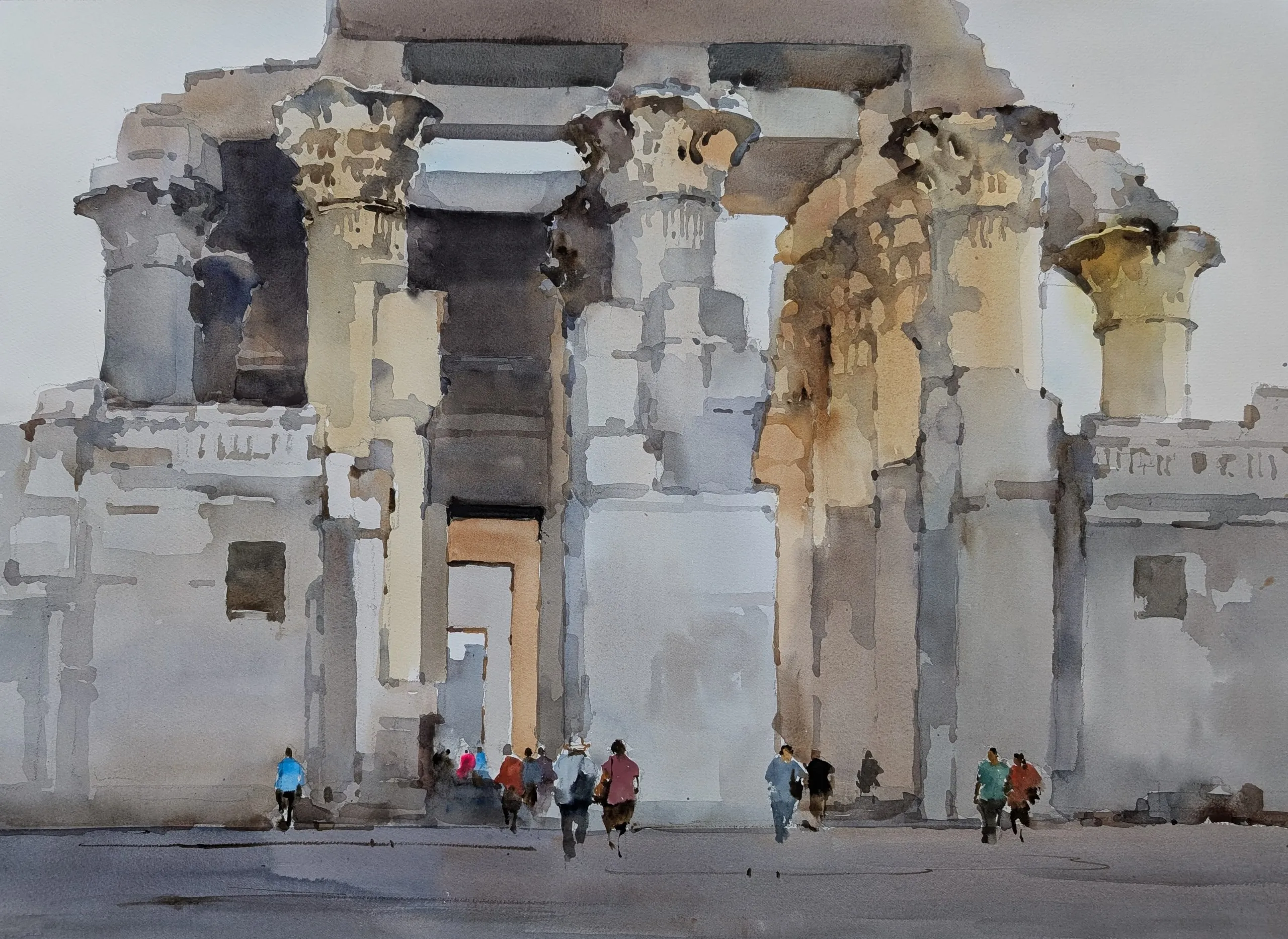 Past glorious — watercolor painting by Qian Gao