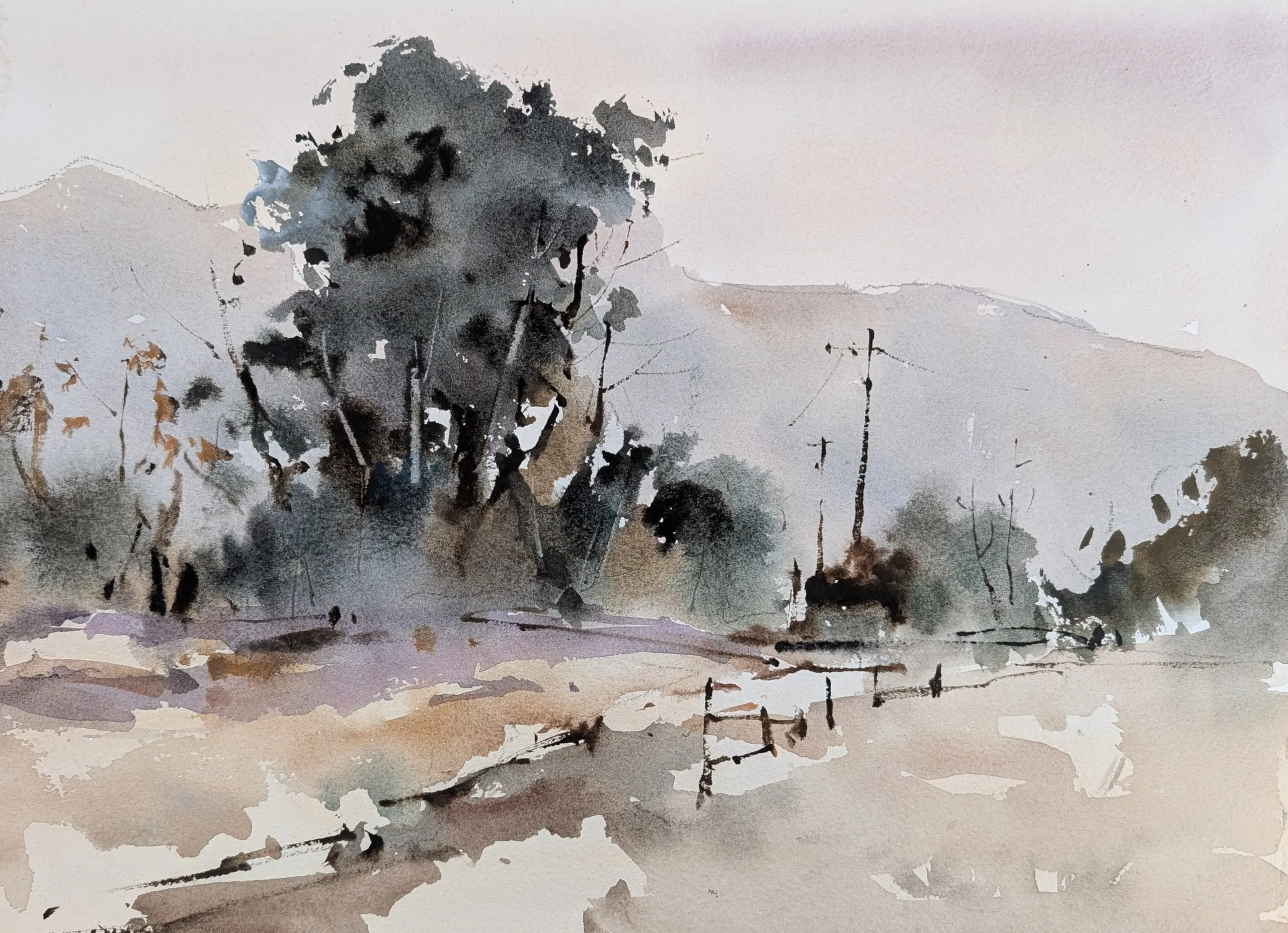 Untitled — watercolor painting by Qian Gao